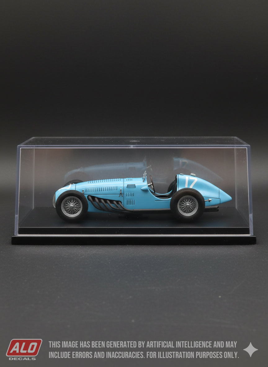 1950 BRITISH GP #17 TALBOT-LAGO T26C EUGENE MARTIN 1:43, 1:24 DECALS