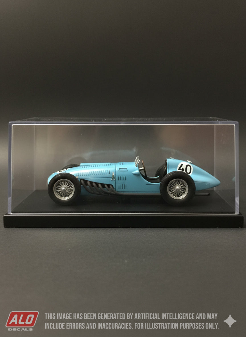 1950 ITALIAN GP #40 TALBOT-LAGO T26C GUY MAIRESSE 1:43, 1:24 DECALS