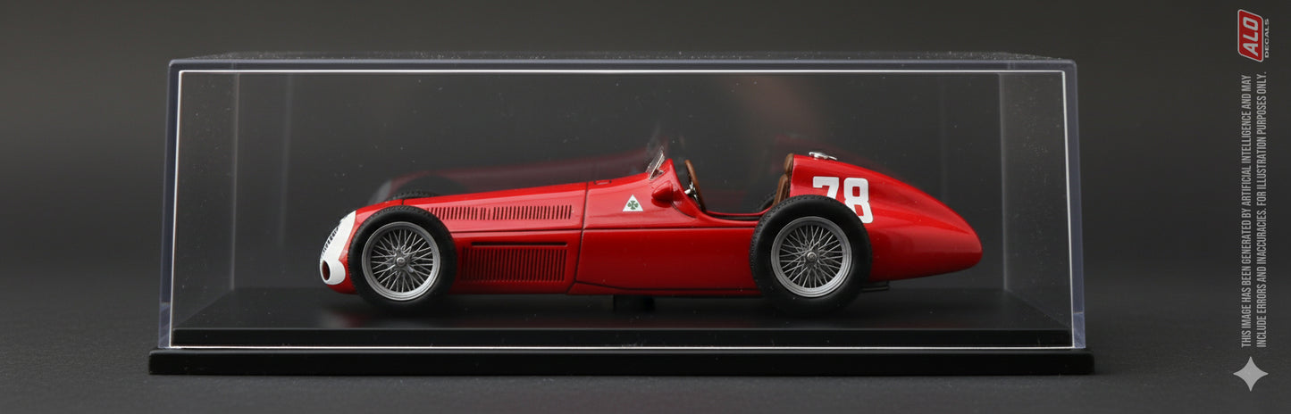 1951 GERMAN GP #78 ALFA ROMEO 159 PAUL PIETSCH 1:43 DECALS