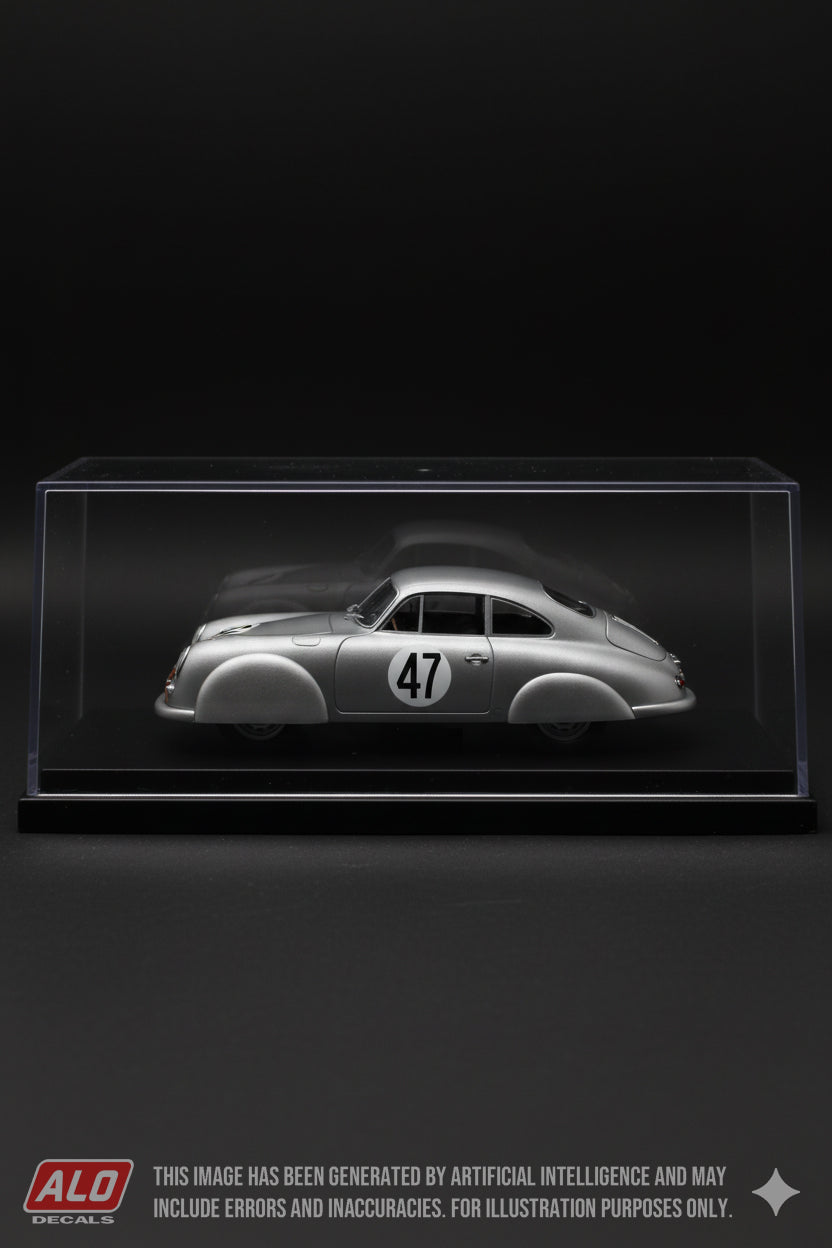 1951 LE MANS 24 HOURS #47 PORSCHE 356 RUDOLPH SAUERWEIN/ROBERT BRUNET 1:43 DECALS