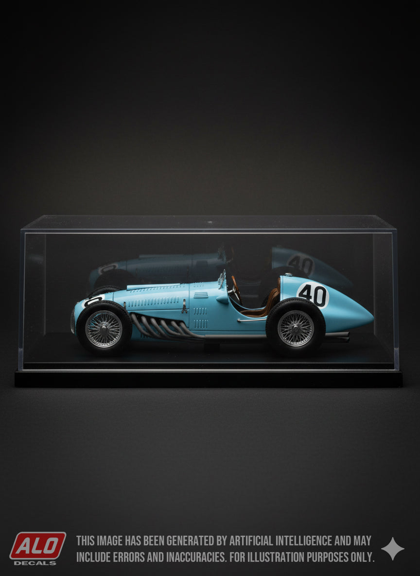 1951 SWISS GP #40 TALBOT-LAGO T26C GUY MAIRESSE 1:43, 1:24 DECALS