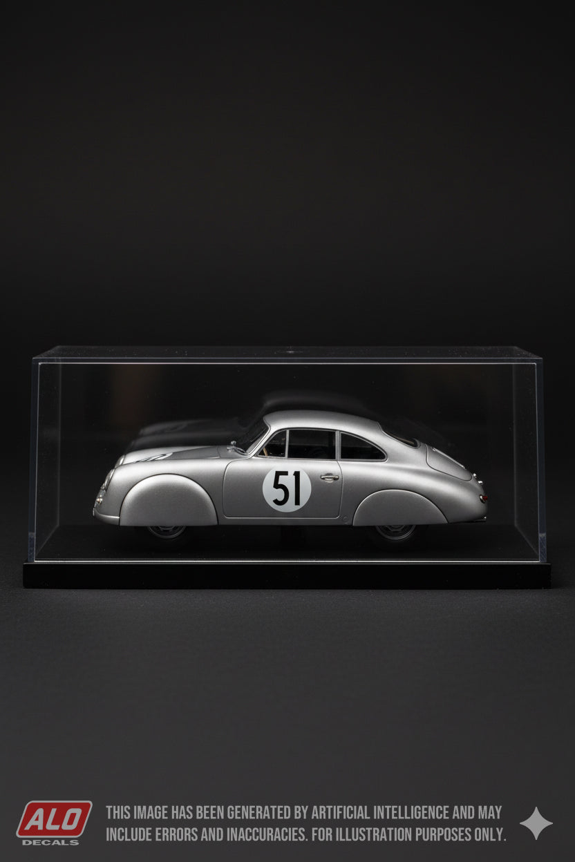 1952 LE MANS 24 HOURS #51 PORSCHE 356 HUSCHKE VON HANSTEIN/PETERMAX MÜLLER 1:43 DECALS