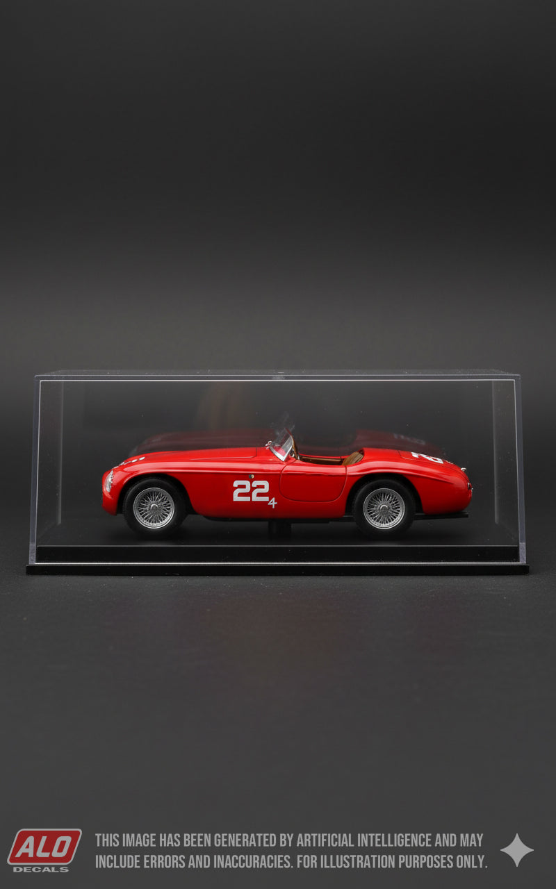 1952 GOLDEN GATE SCCA #22 FERRARI 212 EXPORT PHIL HILL 1:43 DECALS