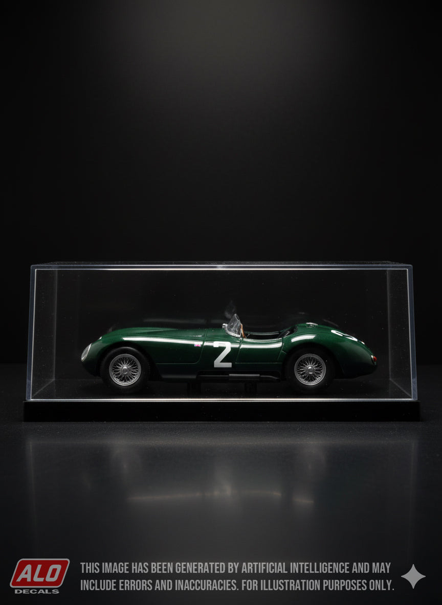 1952 WATKINS GLEN GP #2 JAGUAR C-TYPE PHIL HILL 1:43 DECALS