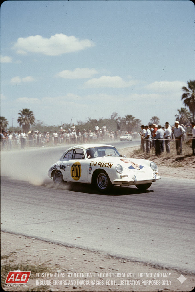 1953 CARRERA PANAMERICANA #200 PORSCHE 356 JACQUELINE EVANS 1:43, 1:32, 1:24, 1:18 DECALS