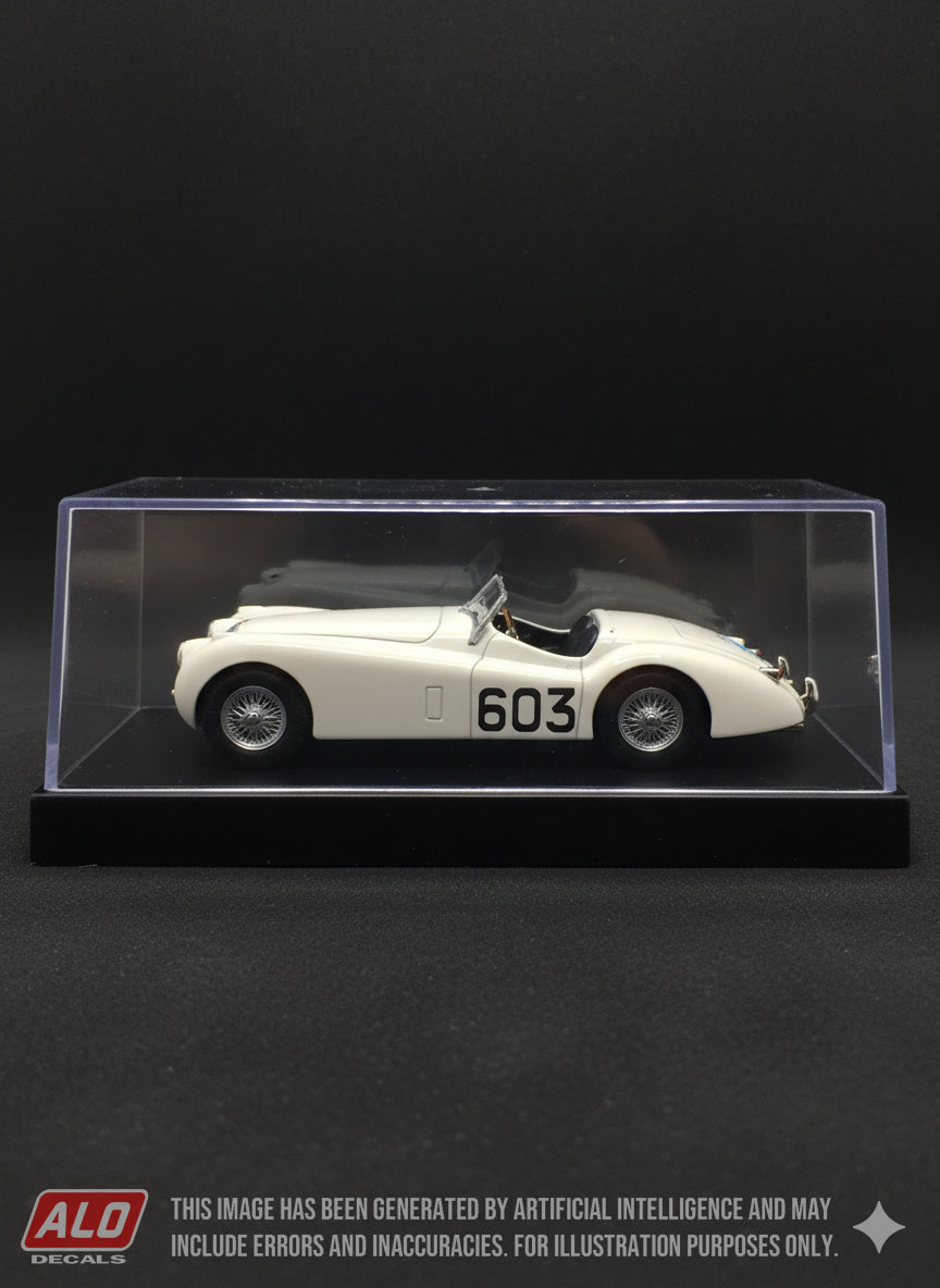 1953 COUPE DES ALPES #603 JAGUAR XK120 IAN APPLEYARD/PATRICIA APPLEYARD 1:43 DECALS