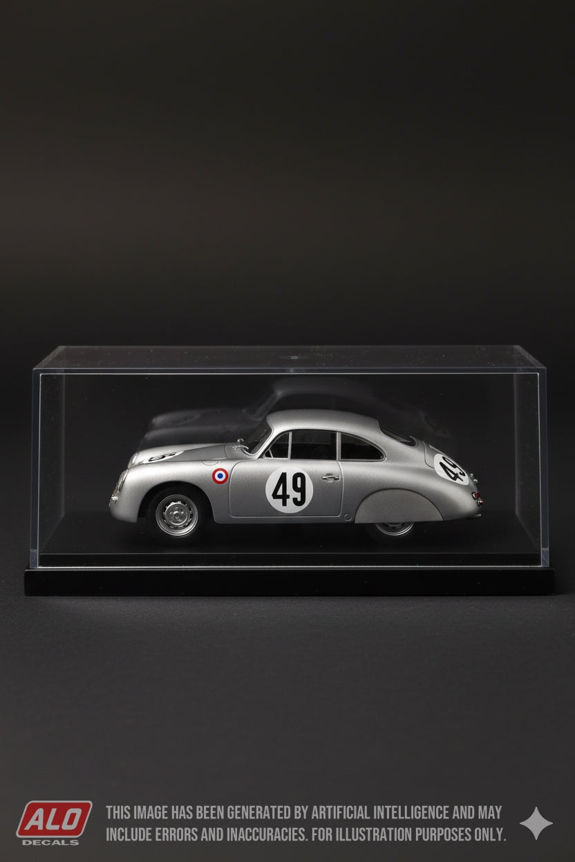 1953 LE MANS 24 HOURS #49 PORSCHE 356 AUGUSTE VEUILLET/PETERMAX MÜLLER 1:43 DECALS