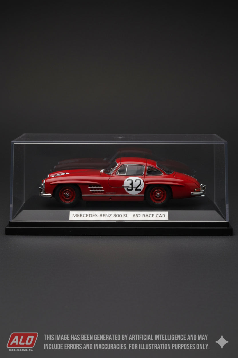 1955 SEBRING 12 HOURS #32 MERCEDES-BENZ 300SL CHESTER FLYNN/EDUARDO MUÑOZ 1:43, 1:32, 1:18 DECALS