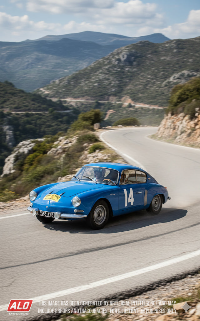 1956 TOUR DE CORSE #14 ALPINE A106 GOULIN/MIRJAN 1:43 DECALS