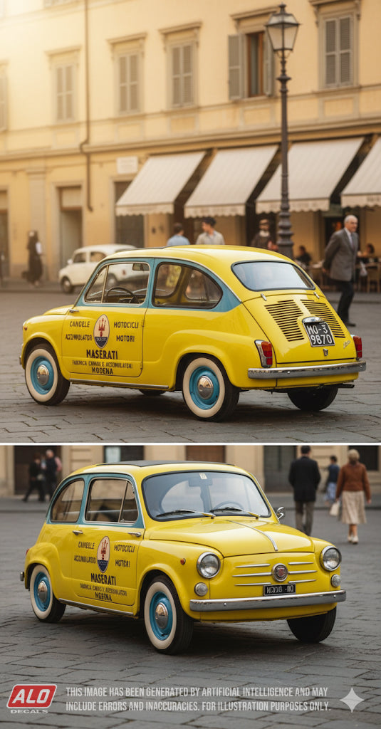1956 FIAT 600 "MASERATI" 1:43 DECALS