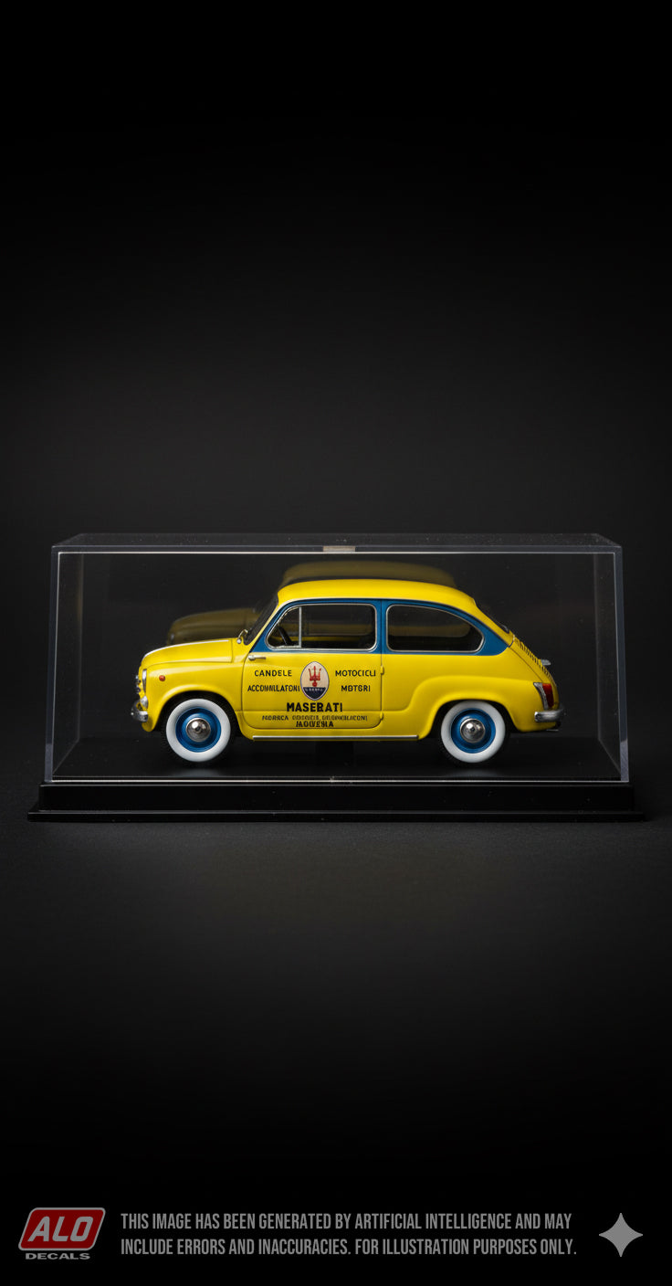 1956 FIAT 600 "MASERATI" 1:43 DECALS