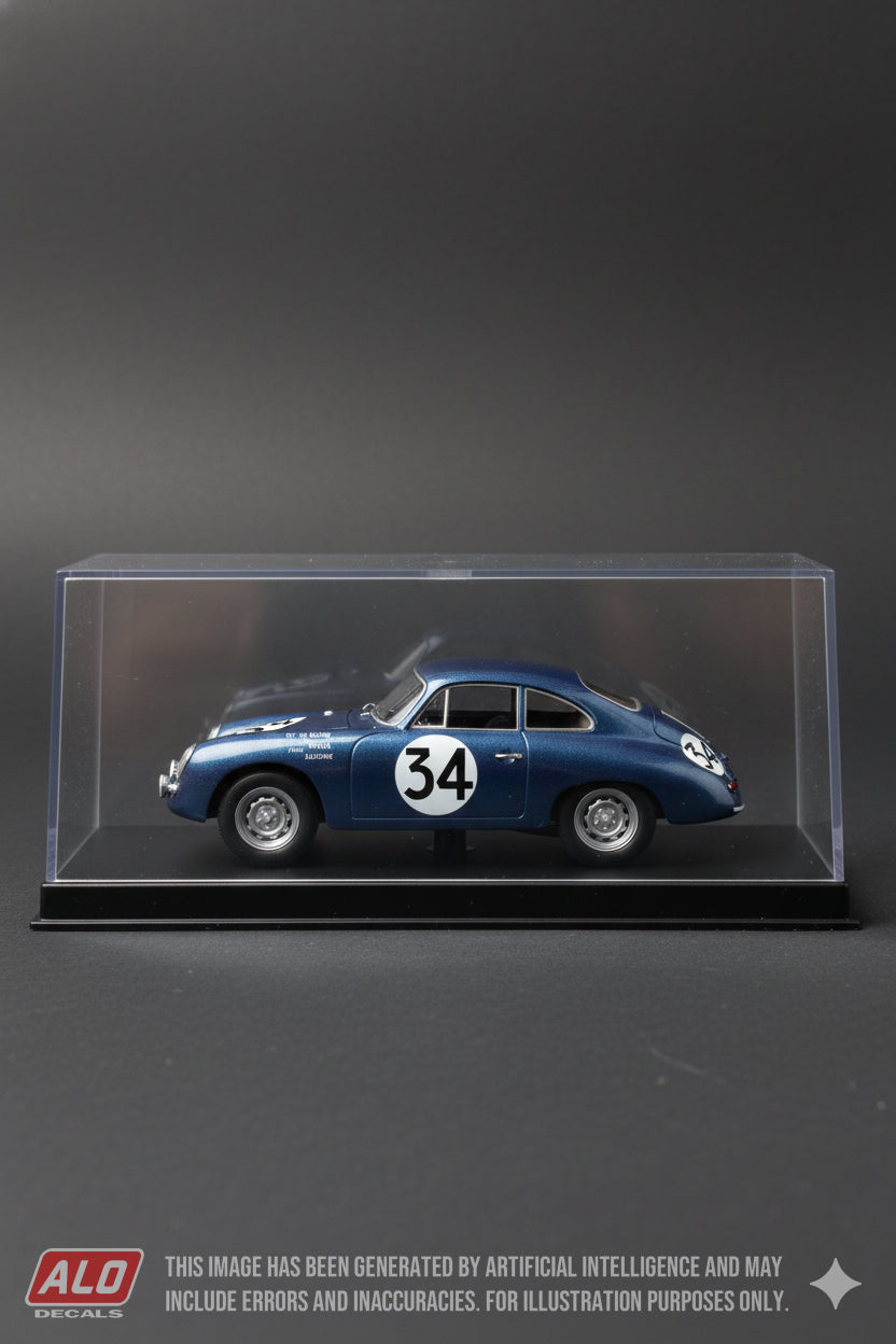1956 LE MANS 24 HOURS #34 PORSCHE 356 ROLAND BOUREL/MAURICE SLOTINE 1:43 DECALS
