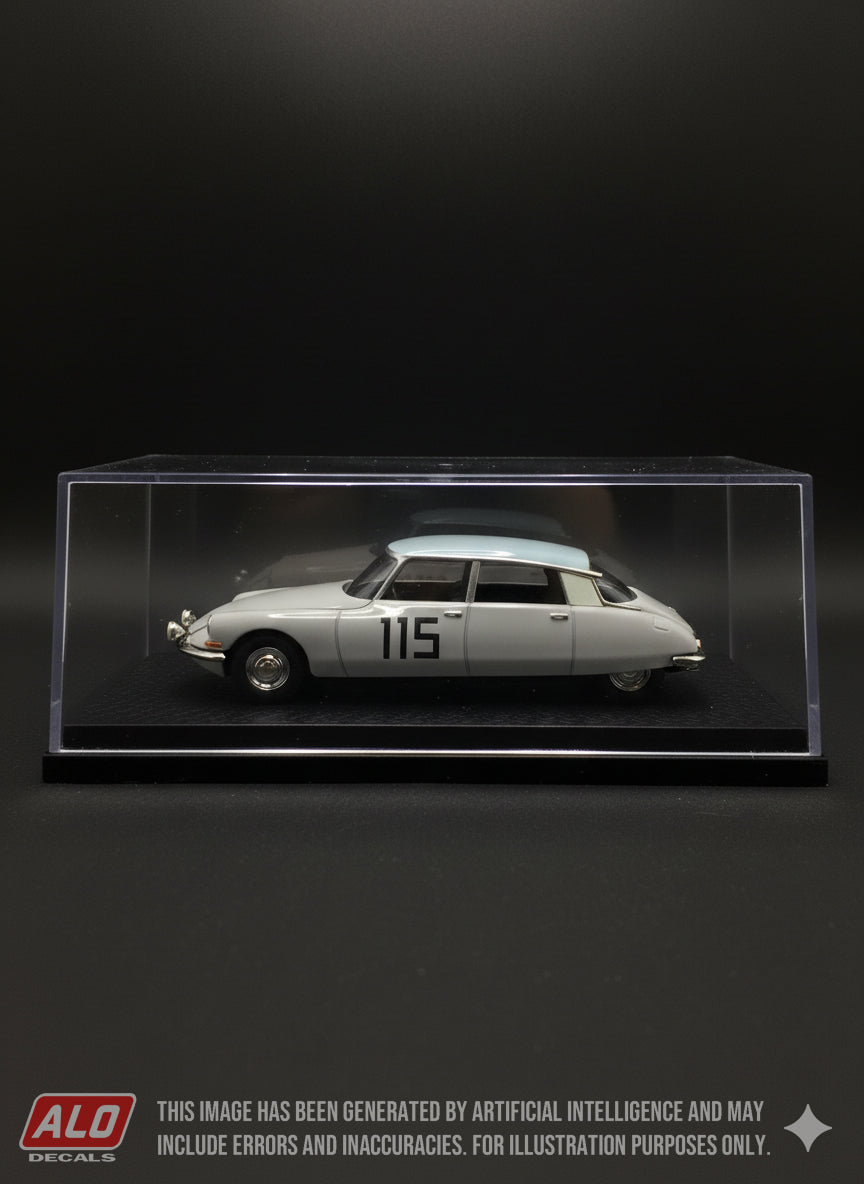 1956 MONTE CARLO RALLY #115 CITROËN DS PIERRE COURTES/ANDRE COURT-PAYEN 1:43 DECALS