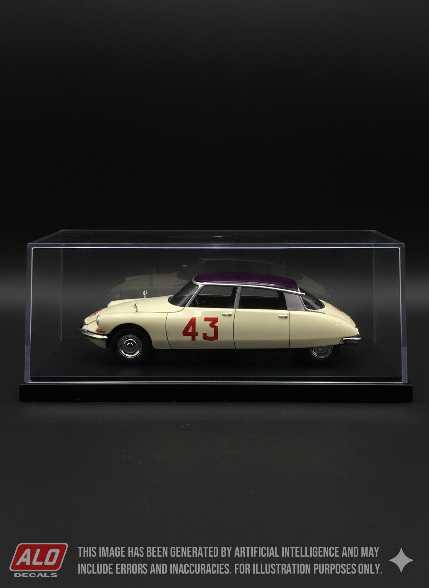 1956 MONTE CARLO RALLY #43 CITROËN DS "CAPRAVESNES" (PAUL COLTELLONI)/PIERRE ALEXANDRE 1:43 DECALS