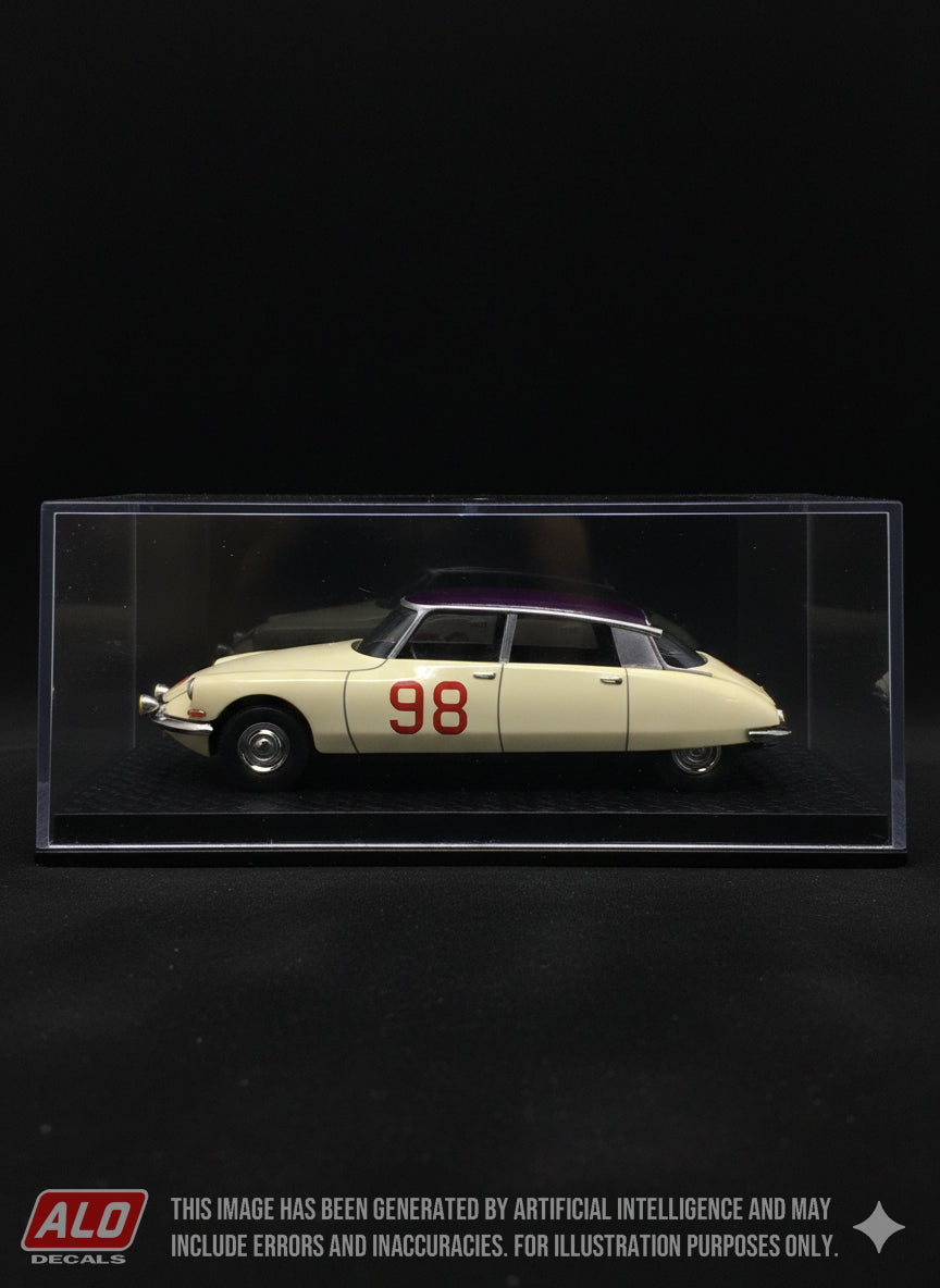 1956 MONTE CARLO RALLY #98 CITROËN DS ROGER MARION/MAURICE PEYROT/JEAN CHARMASSON 1:43 DECALS