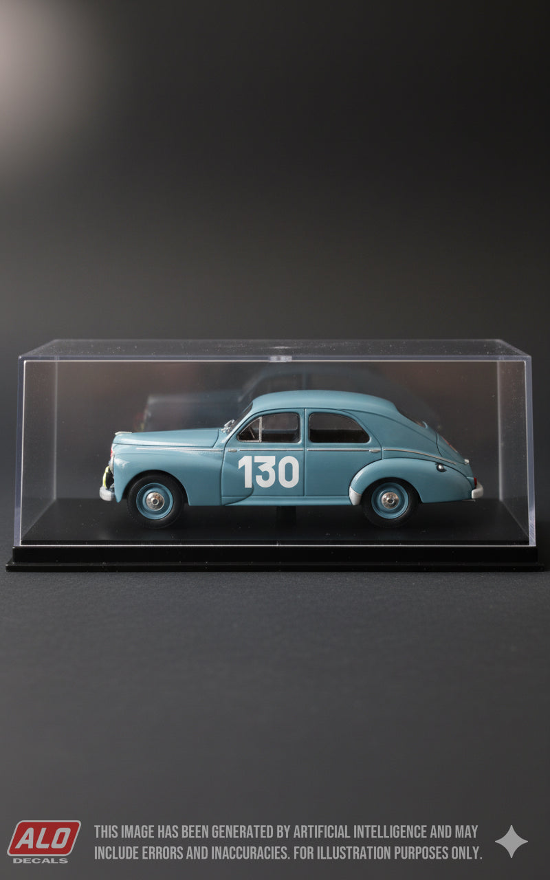 1956 MONTE CARLO RALLY #130 PEUGEOT 203 PIERRE DAVID/JACQUES METTIN 1:43 DECALS