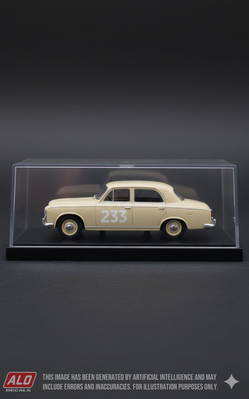 1956 MONTE CARLO RALLY #233 PEUGEOT 403 JEAN-LOUIS MARIAGE/ANDRE BERTHIER 1:43 DECALS