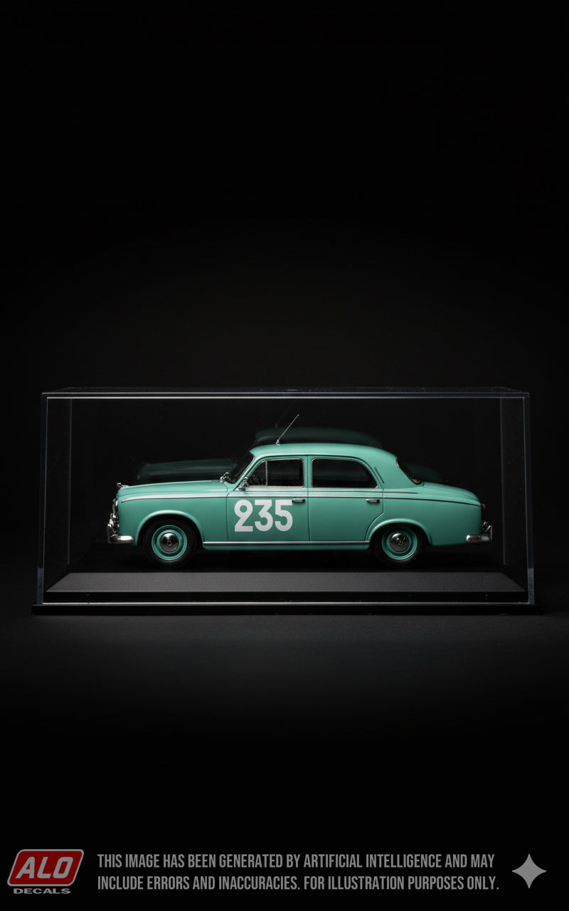 1956 MONTE CARLO RALLY #235 PEUGEOT 403 MAURICE WORMS/EDMOND MOUCHE 1:43 DECALS