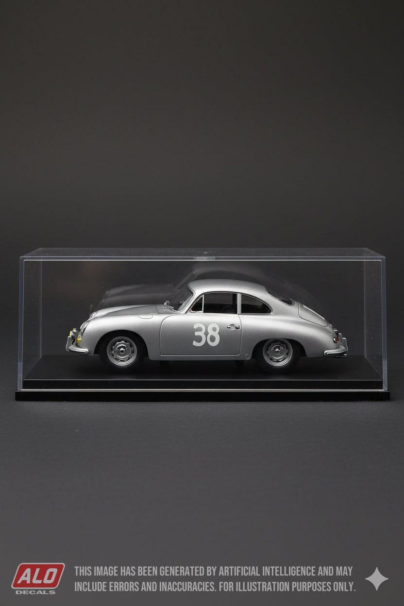 1956 ROUTES DU NORD RALLY #38 PORSCHE 356 CLAUDE STOREZ/ROBERT BUCHET 1:43, 1:32 DECALS