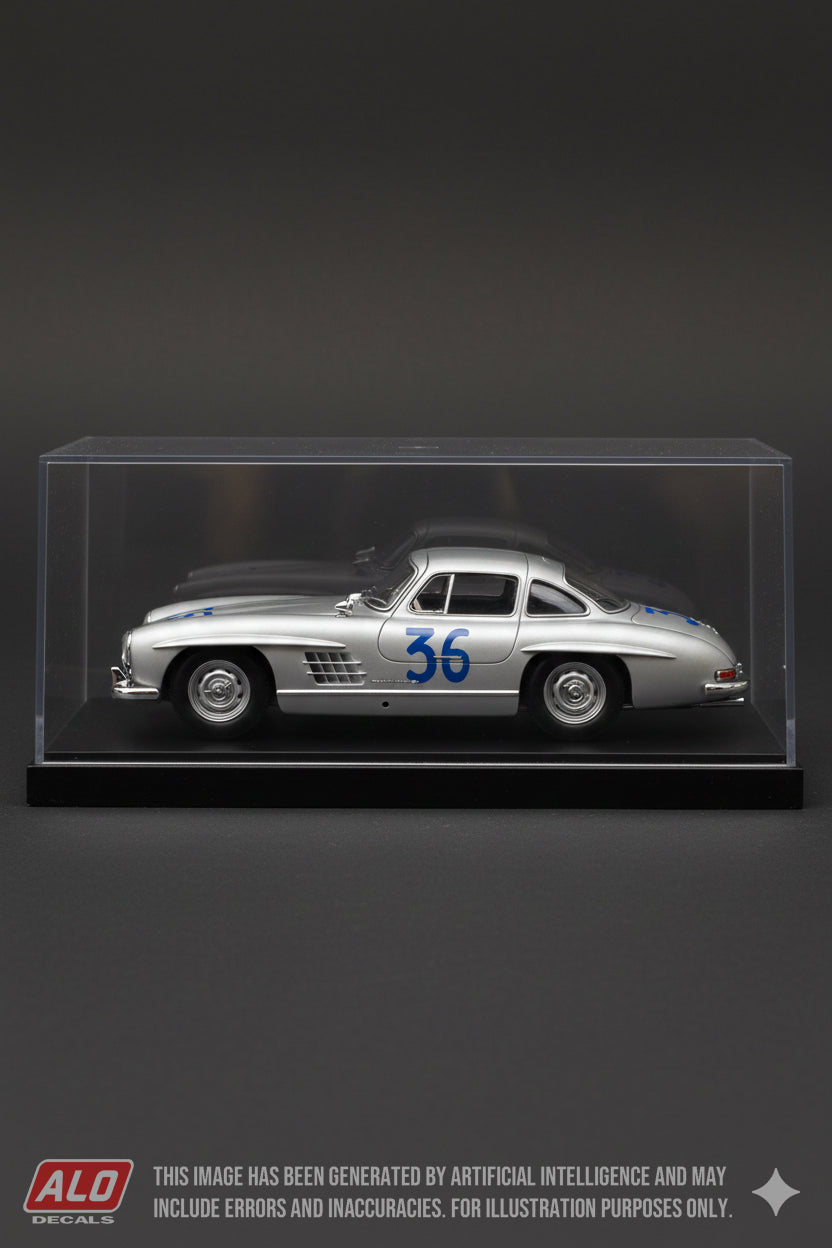 1956 TARGA FLORIO #36 MERCEDES-BENZ 300SL GUIDO CESTELLI-GUIDI/GIUSEPPE MUSSO 1:43 DECALS