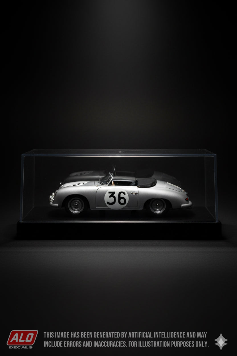 1957 LE MANS 24 HOURS #36 PORSCHE 356 MAURICE SLOTINE/ROLAND BOUREL 1:43 DECALS
