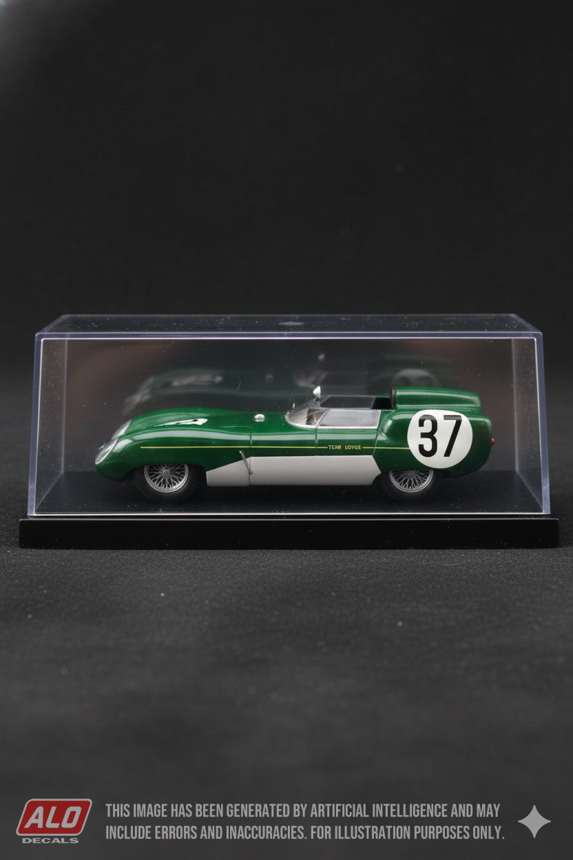 1957 LE MANS 24 HOURS #37 LOTUS XI HERBERT MACKAY-FRASER/JAY CHAMBERLAIN/COLIN CHAPMAN/PETER ASHDOWN 1:43 DECALS