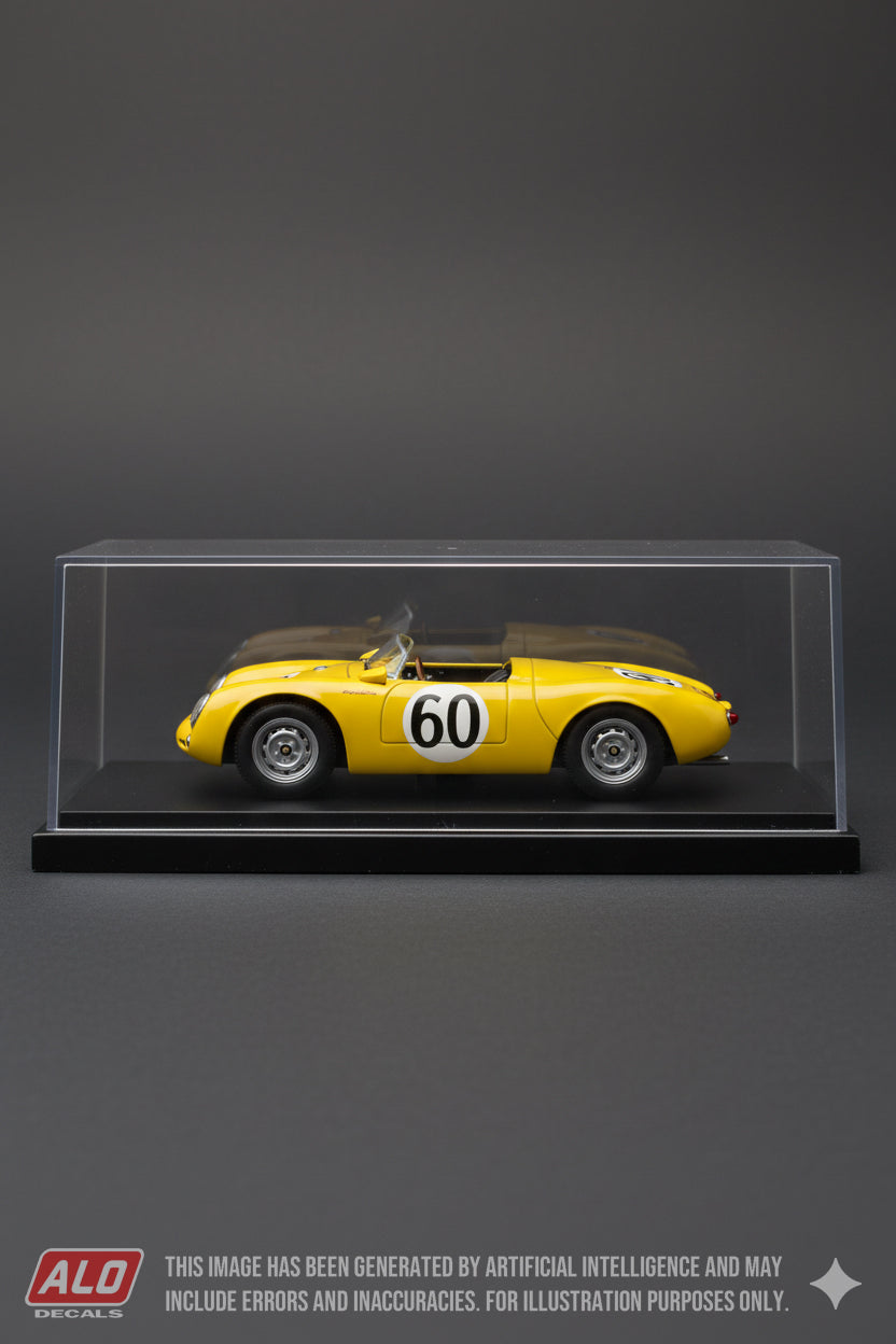 1957 LE MANS 24 HOURS #60 PORSCHE 550 CLAUDE DUBOIS/GEORGES HACQUIN 1:43, 1:32 DECALS