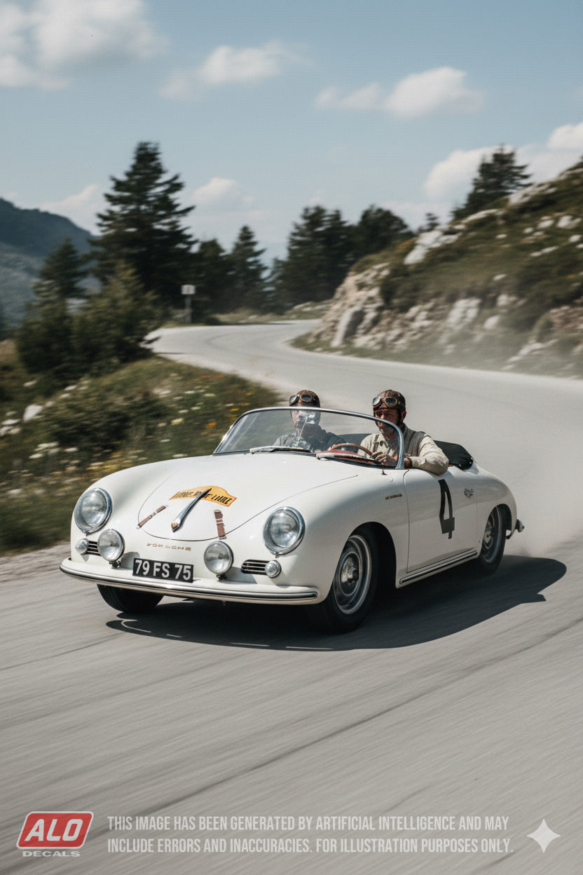 1957 LIEGE-ROME-LIEGE #4 PORSCHE 356 CLAUDE STOREZ/ROBERT BUCHET 1:43 DECALS