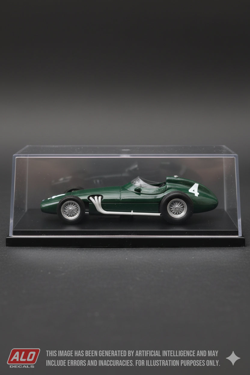 1959 FRENCH GP #4 BRM P25 JO BONNIER 1:43 DECALS