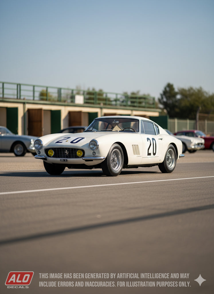 1959 LE MANS 24 HOURS #20 FERRARI 250 BERLINETTA LWB INTERIM LINO FAYEN/GINO MUNARON 1:43 DECALS