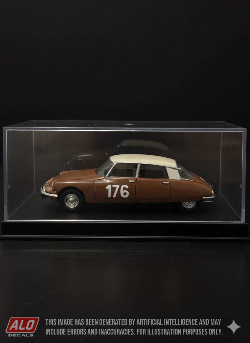 1959 MONTE CARLO RALLY #176 CITROËN DS PAUL COLTELLONI/PIERRE ALEXANDRE/CLAUDE DESROSIERS 1:43 DECALS