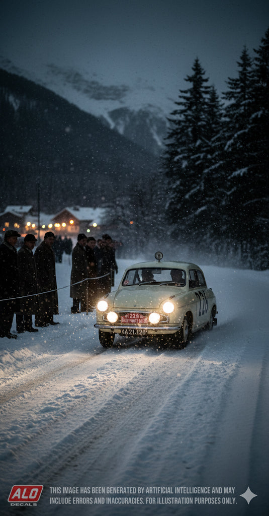 1959 MONTE CARLO RALLY #226 LLOYD ALEXANDER MICHEL DE BOURBON-PARME/VIGGO PETERSEN 1:43 DECALS