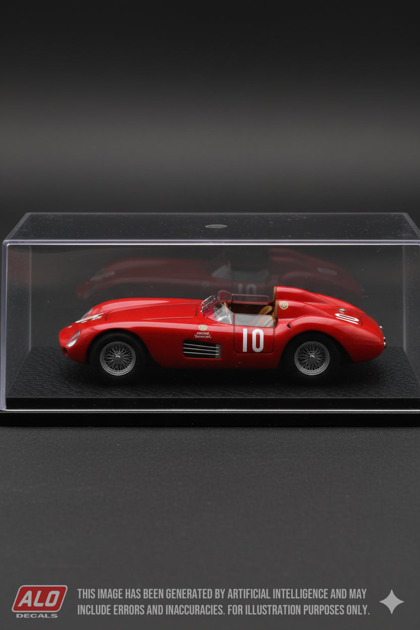 1959 NÜRBURGRING 1000 KMS #10 MASERATI 300S MARIO CABRAL/JOAQUIM FELIPE NOGUEIRA 1:43 DECALS
