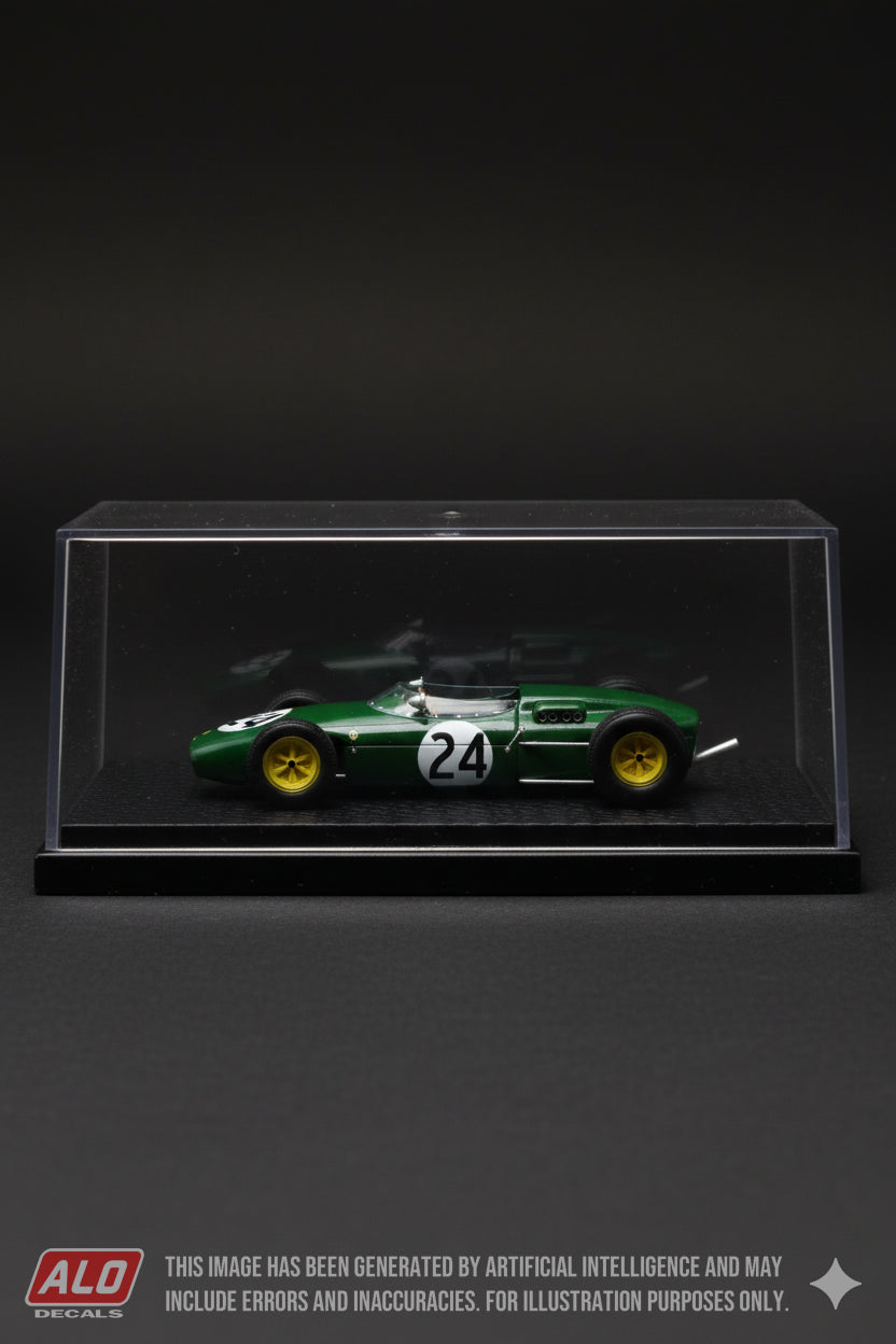 1960 FRENCH GP #24 LOTUS 18 JIM CLARK 1:43 DECALS