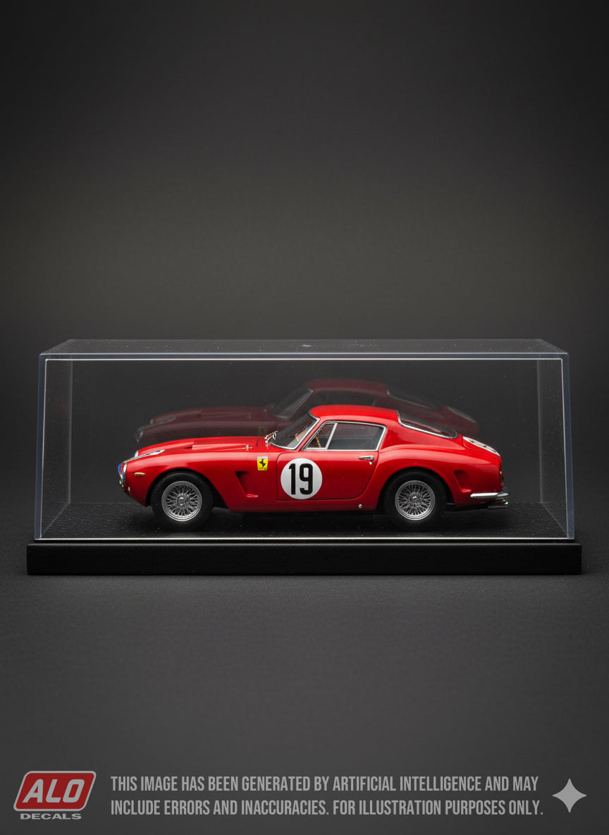 1960 LE MANS 24 HOURS #19 FERRARI 250 GT SWB ED HUGUS/AUGIE PABST 1:43, 1:24, 1:18 DECALS