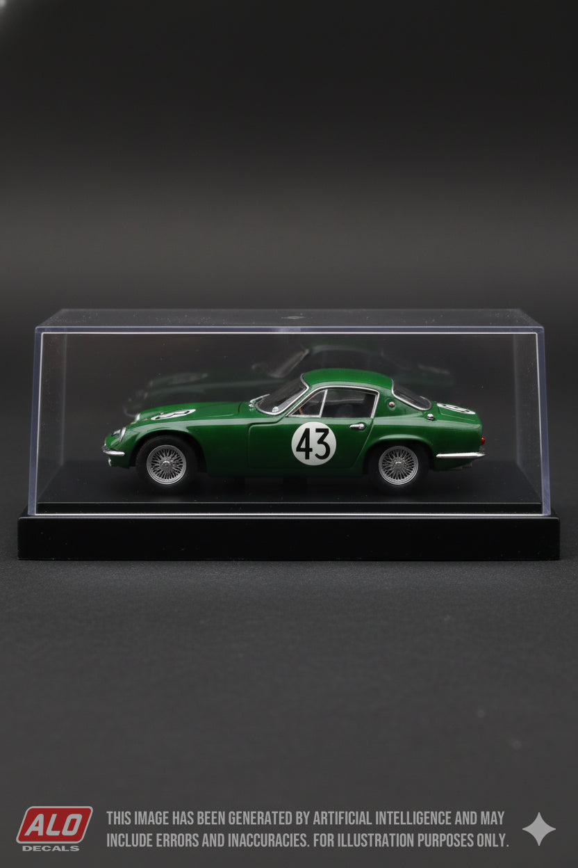 1960 LE MANS 24 HOURS #43 LOTUS ELITE GAWAINE BAILLIE/MIKE PARKES 1:43 DECALS