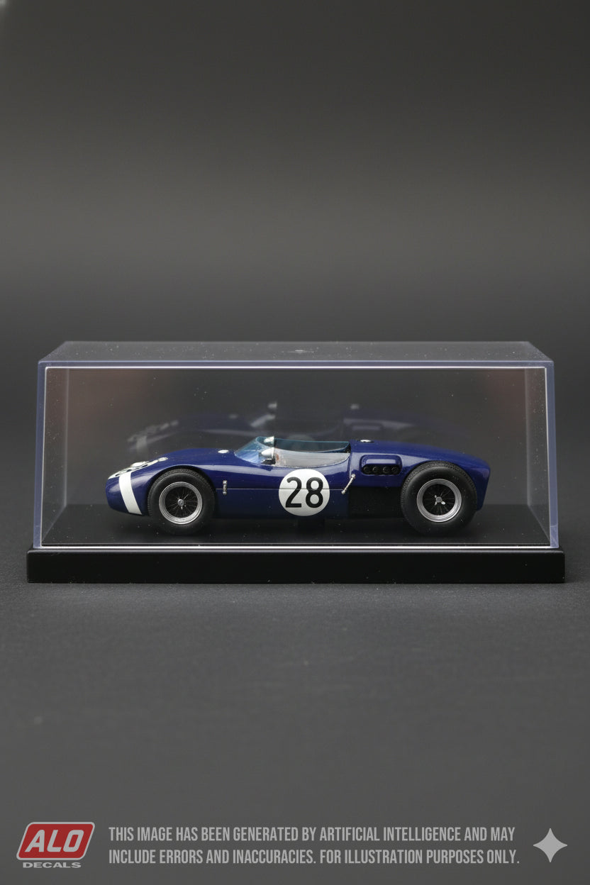 1960 MONACO GP #28 LOTUS 18 STIRLING MOSS 1:43 DECALS
