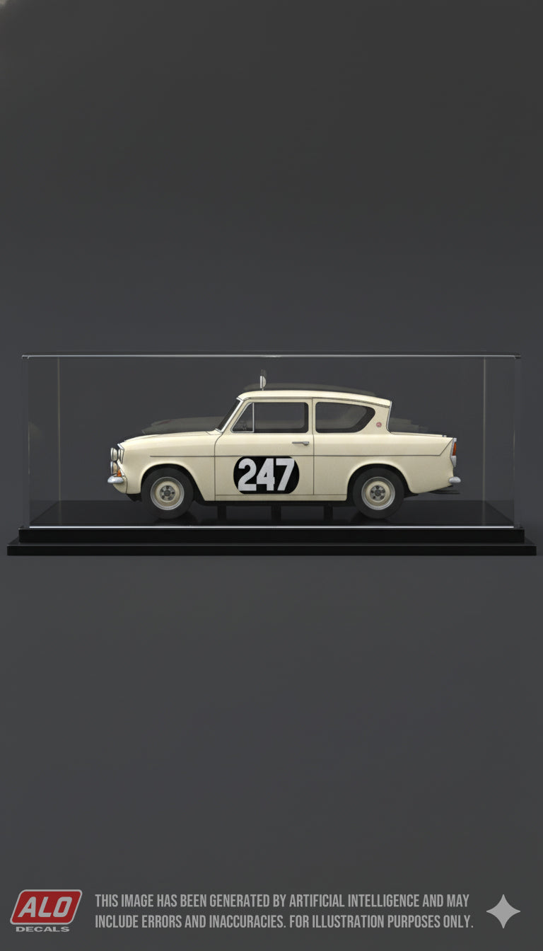 1960 MONTE CARLO RALLY #247 FORD ANGLIA GRAHAM HILL/JOHN PATTEN 1:43 DECALS