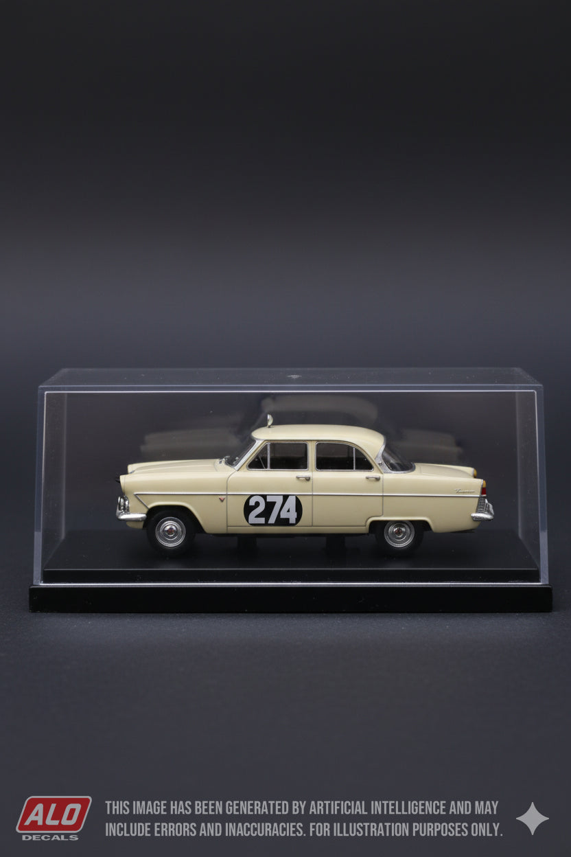 1960 MONTE CARLO RALLY #274 FORD ZEPHYR EDWARD HARRISON/RICHARD HABERSHON 1:43 DECALS