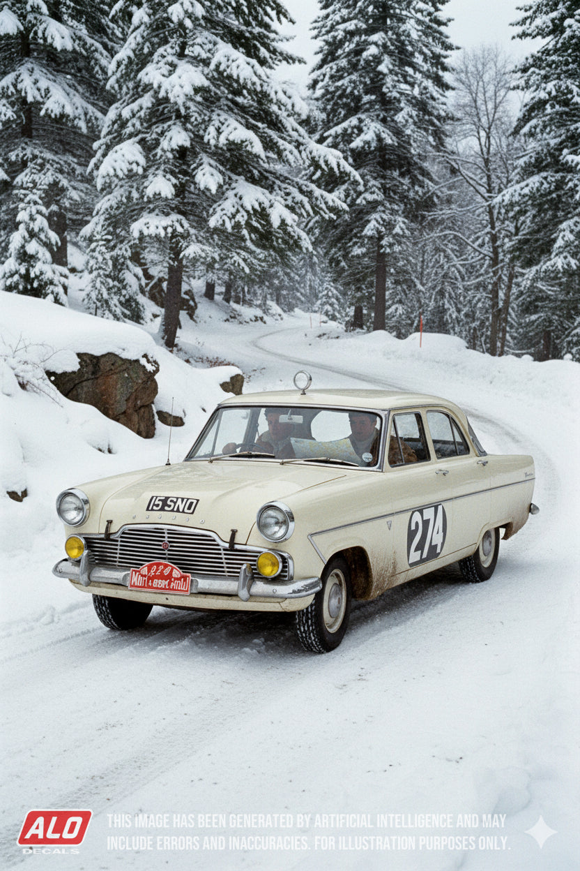 1960 MONTE CARLO RALLY #274 FORD ZEPHYR EDWARD HARRISON/RICHARD HABERSHON 1:43 DECALS