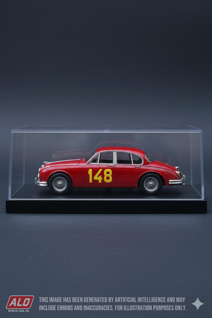 1960 MONTE CARLO RALLY #148 JAGUAR MK.2 MANUEL PALMA/AUGUSTO PALMA/FERNANDO PINTO BASTO 1:43 DECALS