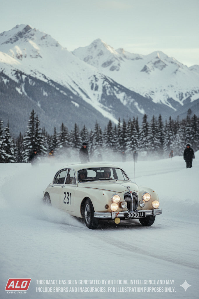 1960 MONTE CARLO RALLY #231 JAGUAR MK.1 HUGH O'CONNOR-ROURKE/JOHN CUFF 1:43 DECALS