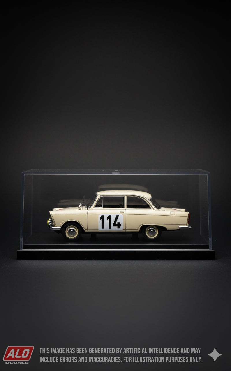 1960 MONTE CARLO RALLY #114 DKW JUNIOR WOLFGANG LEVY/OTTO LINZENBURG 1:43 DECALS