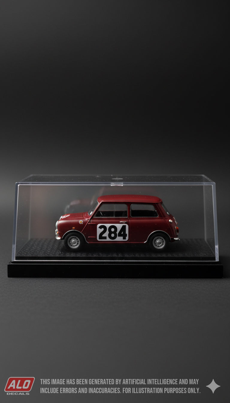 1960 MONTE CARLO RALLY #284 BMC MINI ALICK PITTS/ANTHONY AMBROSE 1:43 DECALS