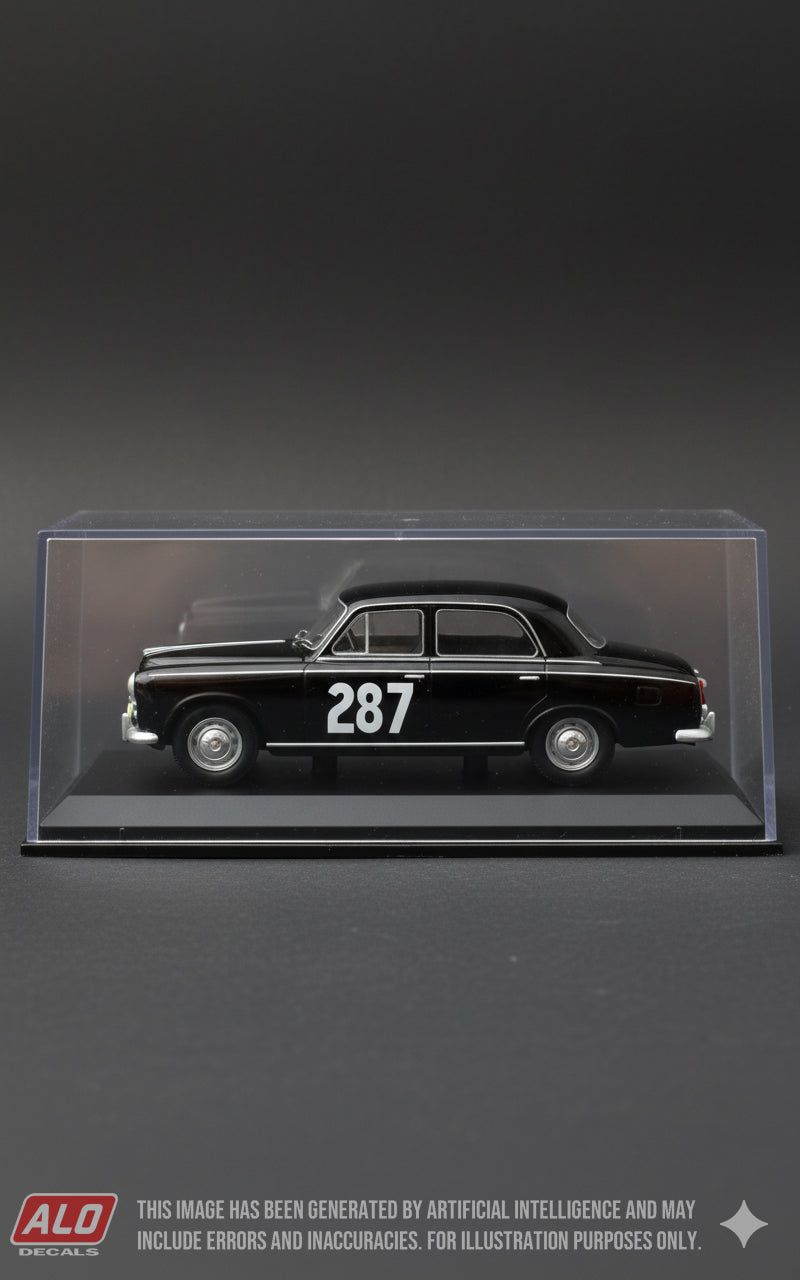 1960 MONTE CARLO RALLY #287 PEUGEOT 403 CHARLES FEUGIER/MICHEL PENON 1:43 DECALS