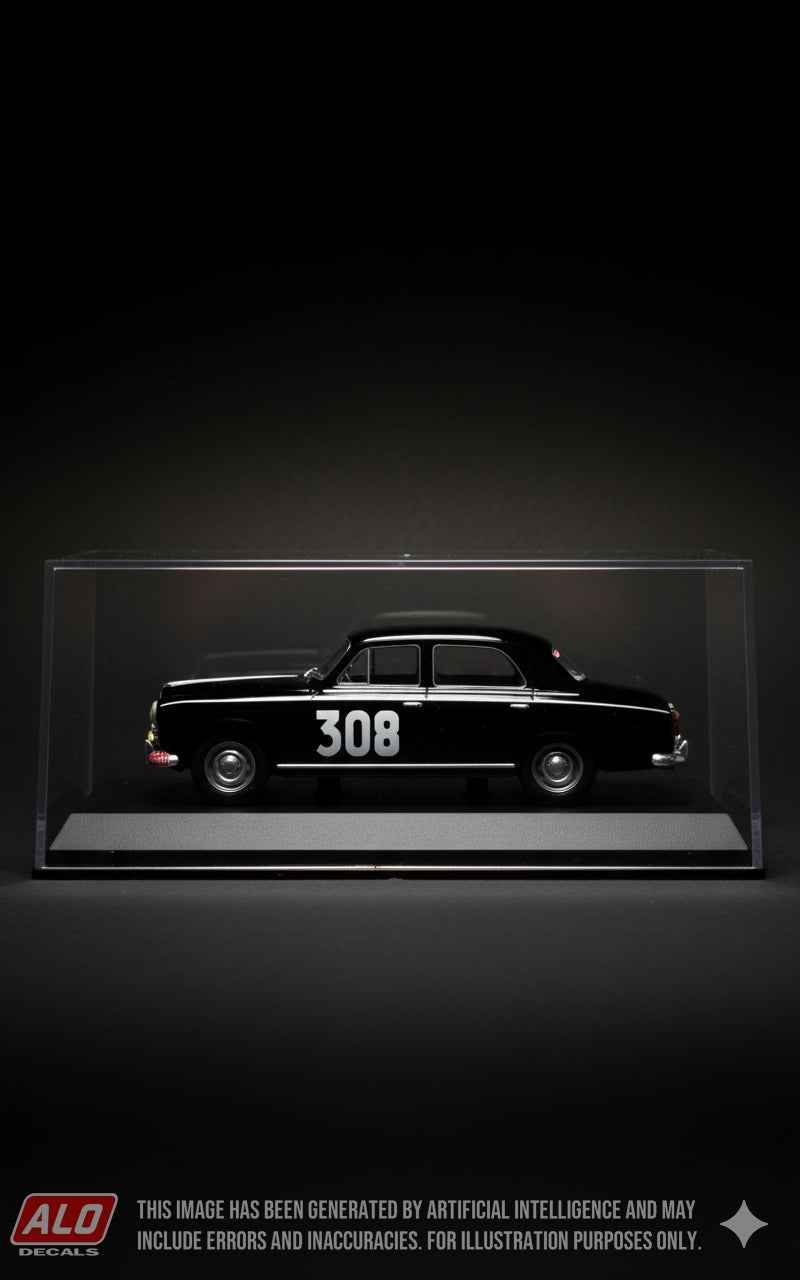 1960 MONTE CARLO RALLY #308 PEUGEOT 403 FERNAND SCHLIGLER/PIERRE BEROLDI 1:43 DECALS