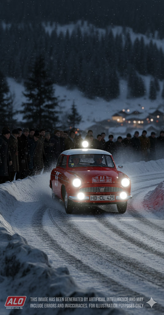 1960 MONTE CARLO RALLY #55 LLOYD ALEXANDER JACQUES DE BOURBON-PARME/VIGGO PETERSEN 1:43 DECALS