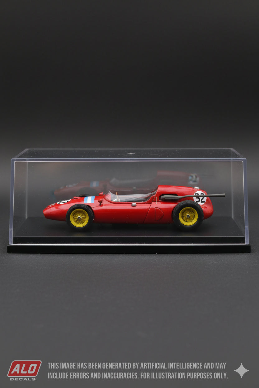 1960 PORTUGUESE GP #32 COOPER T51 MARIO CABRAL 1:43, 1:32 DECALS