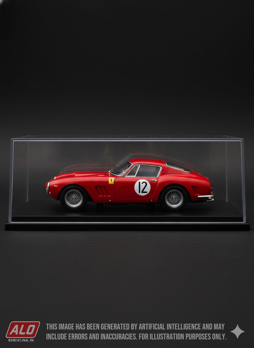 1960 SEBRING 12 HOURS #12 FERRARI 250 GT SWB BILL STURGIS/FRITZ D'OREY 1:43, 1:24, 1:18 DECALS