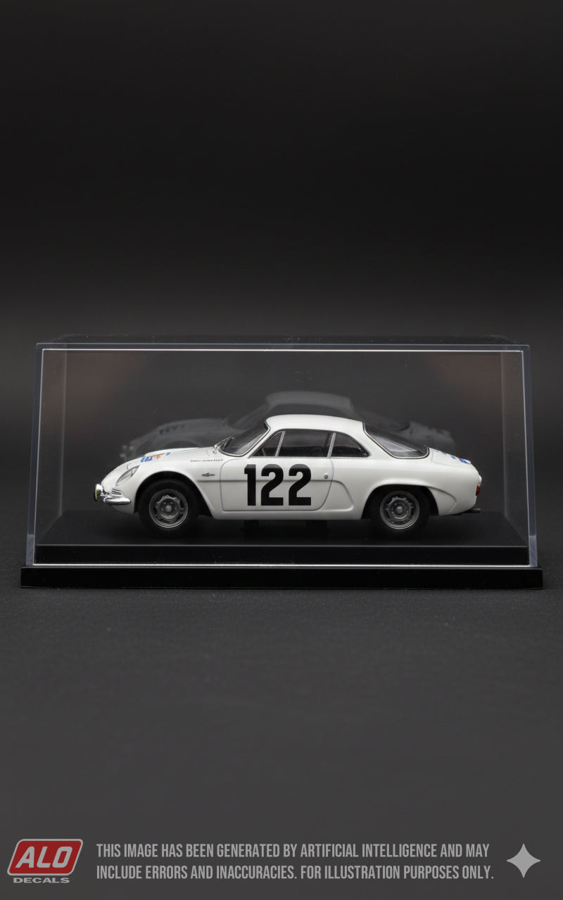 1960 TOUR DE FRANCE #122 ALPINE A108 JACQUES FERET/GUY MONRAISSE 1:43 DECALS
